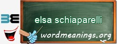 WordMeaning blackboard for elsa schiaparelli